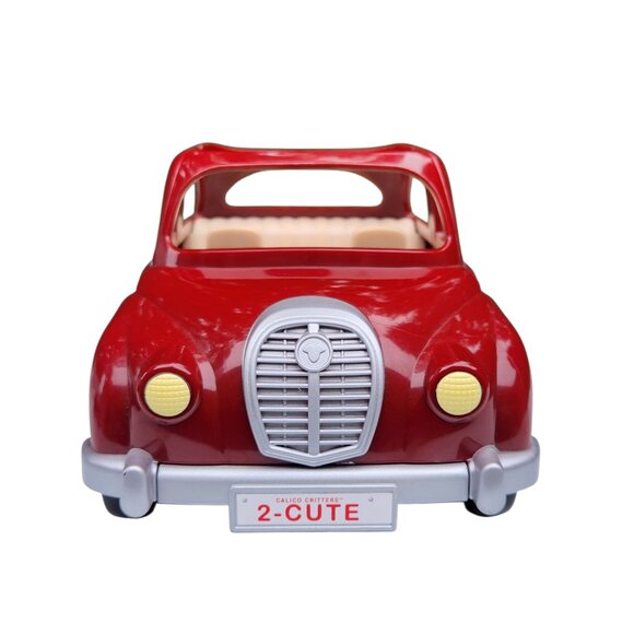 Epoch Calico Critters Sylvanian Families Cherry Red 2-Cute Cruiser Car Playset - Picture 2 of 5